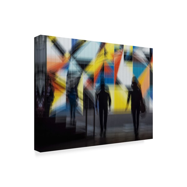 Klaus Lenzen 'Passing By Silhouettes' Canvas Art,18x24